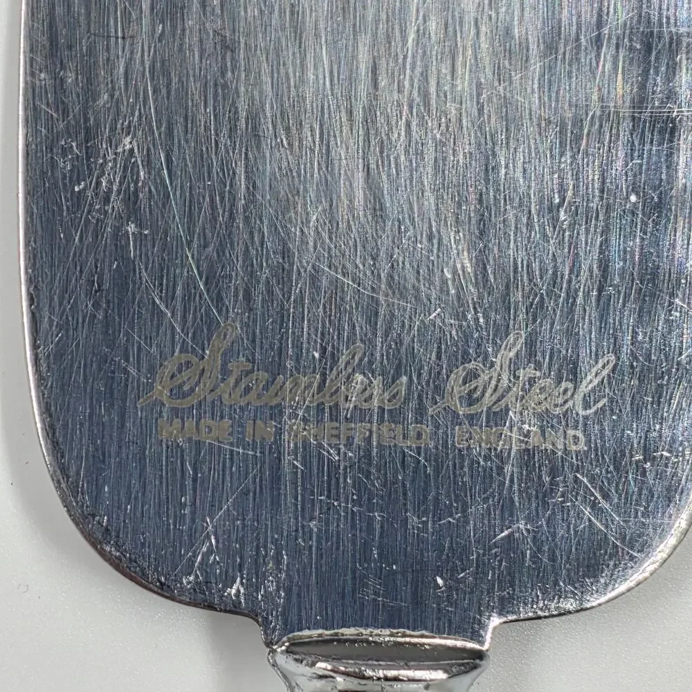 VINTAGE SHEFFIELD ENGLAND CAKE & PIE SERVER – ORNATE HANDLE – STAINLESS STEEL